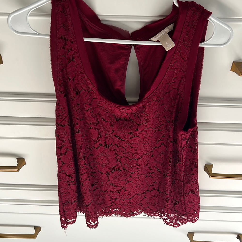 Burgundy lace camisole
